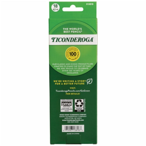 Ticonderoga® #2 HB Sharpened Pencils Perspective: back