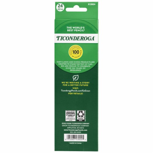 Ticonderoga® Wood-Cased #2 Pencils - Yellow Perspective: back