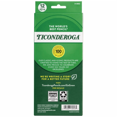 Ticonderoga® Black #2 Pencils Perspective: back