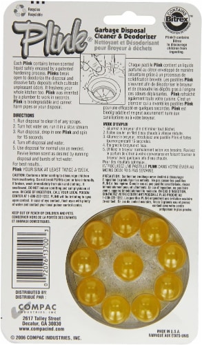 Compac Home™ Plink® Lemon Garbage Disposal Fresh Cleaner and Deodorizer Perspective: back