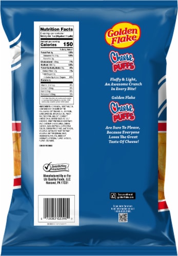 Golden Flake® Baked Cheese Puffs Perspective: back