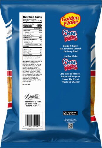 Golden Flake® Baked Cheese Puffs Perspective: back