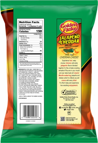 Golden Flake® Jalapeno Cheddar Cheese Puffs Perspective: back