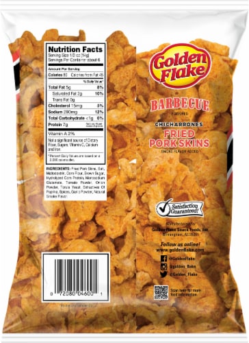 Golden Flake Barbecue Fried Pork Skins Perspective: back