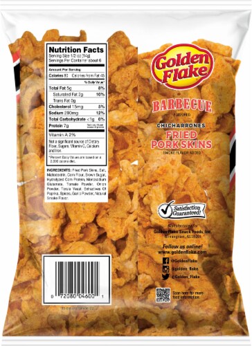 Golden Flake Barbecue Fried Pork Skins Perspective: back