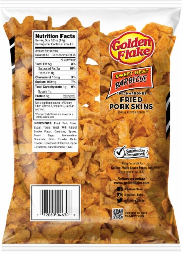 Golden Flake® Sweet Heat Barbecue Pork Skins Perspective: back