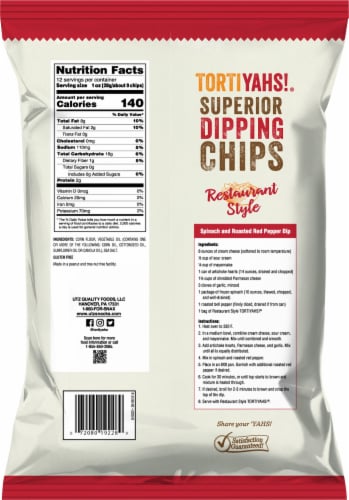 Tortiyahs!® Restaurant Style Tortilla Chips Perspective: back