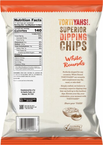 Tortiyahs!® Sea Salt Superior Dipping Corn Chips Perspective: back
