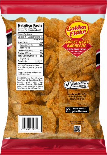 Golden Flake® Sweet Heat Pork Rinds Perspective: back