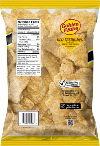 Golden Flake® Old Fashioned Fried Pork Skins Perspective: back