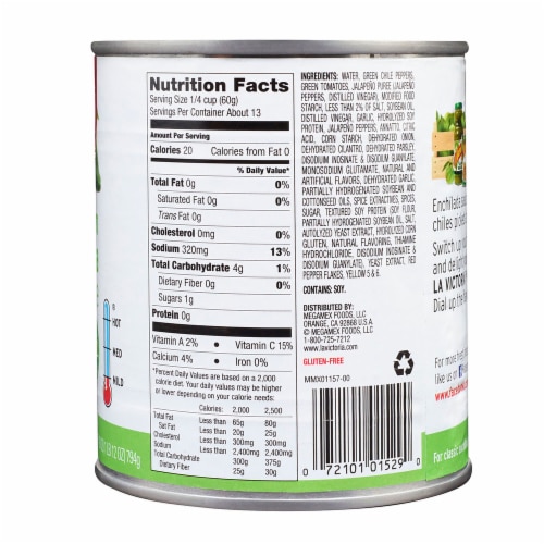 La Victoria® Mild Green Enchilada Sauce Perspective: back