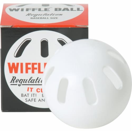 Regulation Size White Wiffle Ball 4-639C Pack of 12 Perspective: back