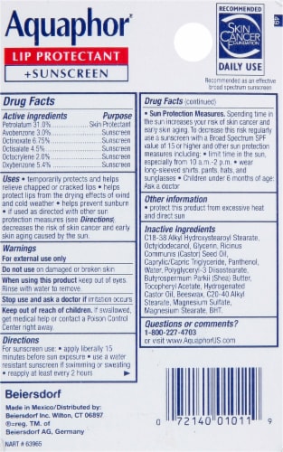 Aquaphor® Lip Repair & Protect SPF 30 Perspective: back