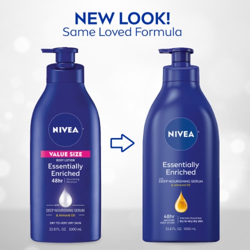 Nivea® Essentially Enriched with Deep Nourishing & Almond Oil Body Lotion Perspective: back