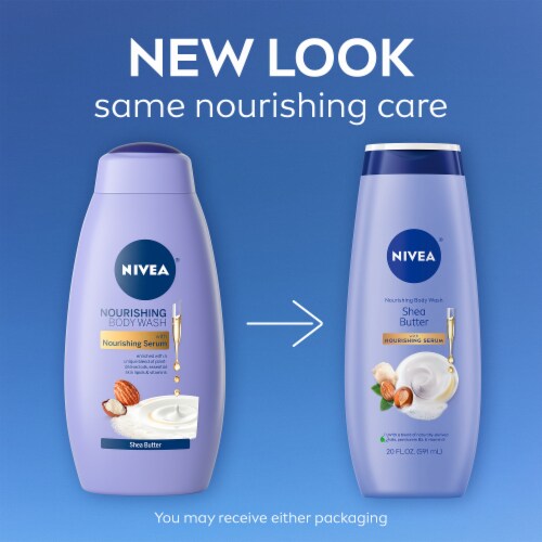 NIVEA Nourishing Shea Butter Care Body Wash with Nourishing Serum Perspective: back