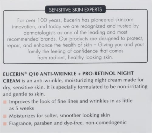 Eucerin® Q10 Anti-Wrinkle Pro-Retinol Night Cream Perspective: back