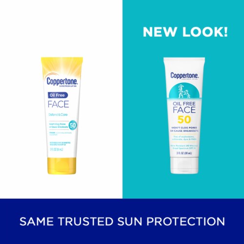 Coppertone Face Oil Free Spf 50 Sunscreen Lotion Perspective: back