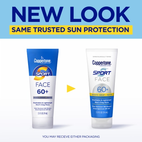 Coppertone Sport Face Sunscreen Lotion SPF 60+ Perspective: back