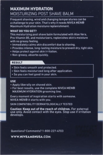 Nivea Men® Maximum Hydration Moisturizing Post Shave Balm Perspective: back