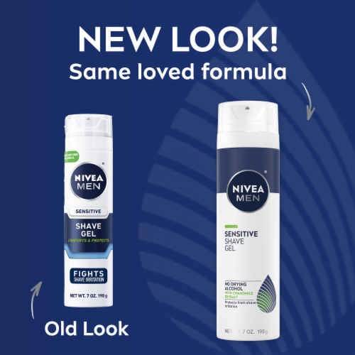 NIVEA MEN Sensitive Shave Gel for Sensitive Skin with Chamomile and Witch Hazel Extract Perspective: back