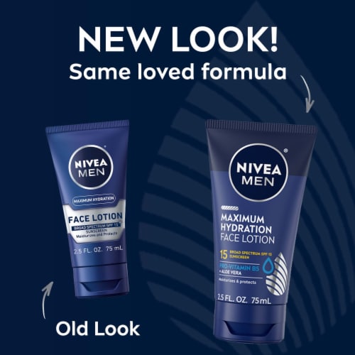 NIVEA MEN Maximum Hydration Face Lotion Broad Spectrum SPF 15 Sunscreen with Aloe Vera Perspective: back