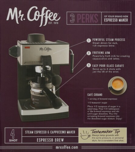 Mr. Coffee® Steam Espresso and Cappuccino Maker Perspective: back