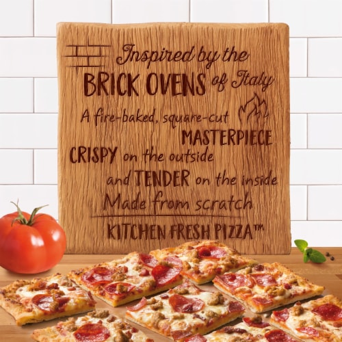 Freschetta Three Meat Medley Brick Oven Crust Frozen Pizza Perspective: back