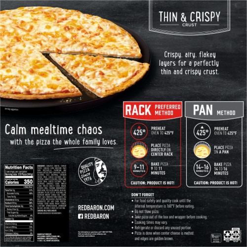 Red Baron® Thin & Crispy Crust Five Cheese Frozen Pizza Perspective: back