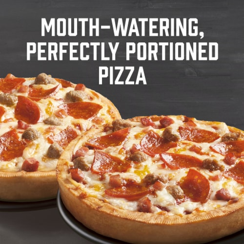 Red Baron Frozen Pizza Deep Dish Singles Meat Trio Perspective: back