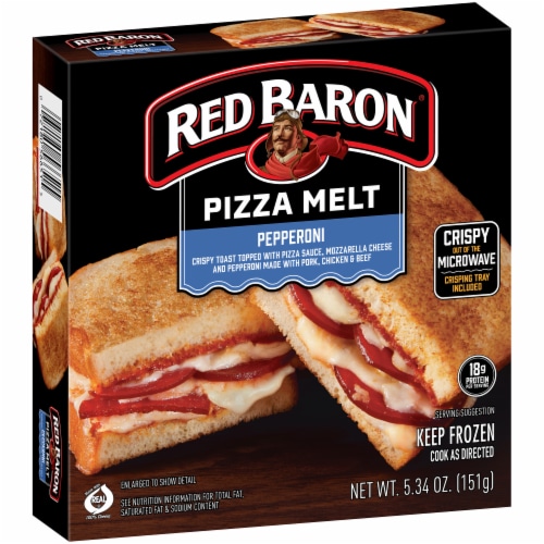 Red Baron Frozen Pizza Pizza Melt Pepperoni Perspective: back