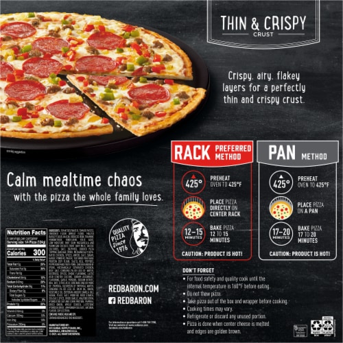 Red Baron® Thin & Crispy Supreme Pizza Perspective: back