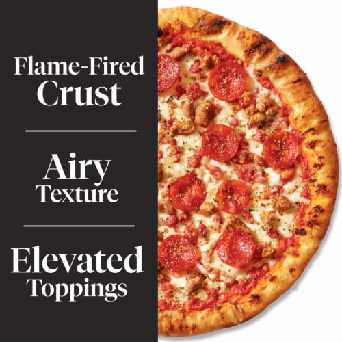 Hearth & Fire Flame-Fired Crust Quattro Carne Pizza Perspective: back
