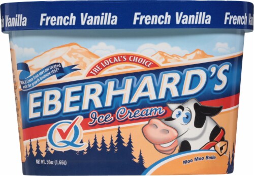 Eberhard's French Vanilla Ice Cream Tub Perspective: back