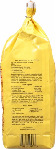 Moss' Water Ground Style Plain White Fine Ground Corn Meal Perspective: back
