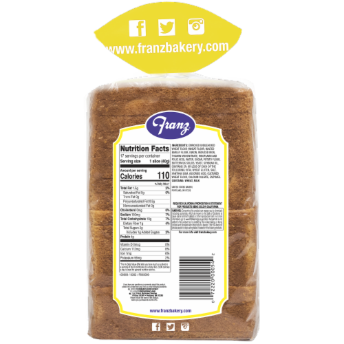 Franz® Mckenzie Farms Old Fashioned Buttermilk Bread Perspective: back