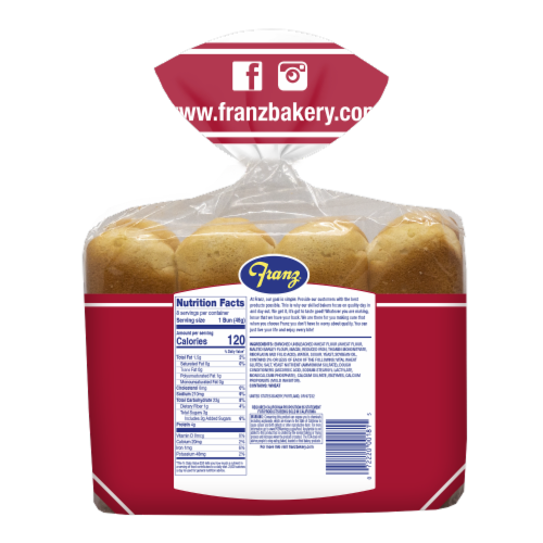 Franz Hot Dog Buns Perspective: back