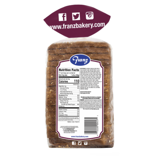 Franz San Juan Island Multigrain Bread Perspective: back