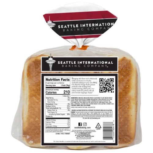 Seattle International Baking Company® Brioche Hoagie Rolls Perspective: back