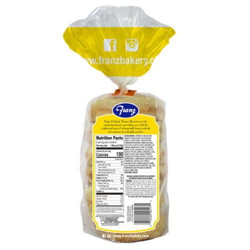Franz® Buttermilk Outback Toaster Biscuits Perspective: back