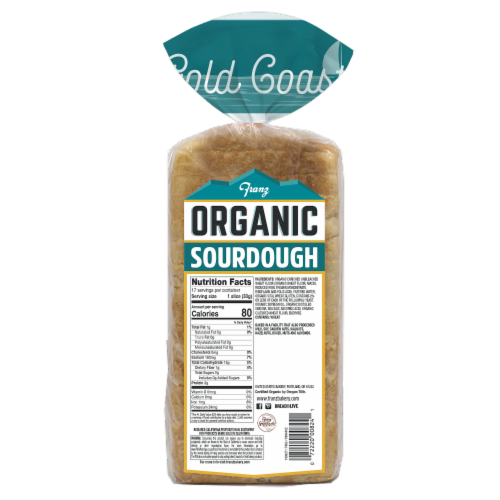 Franz® Organic Gold Coast Sourdough Bread Perspective: back