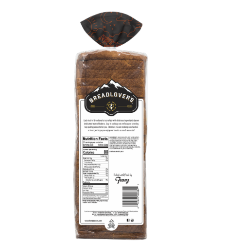 Bread Lover's™ 100% Whole Wheat Bread Perspective: back