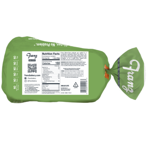 Franz® Gluten Free Sourdough Deli Style Bread Perspective: back