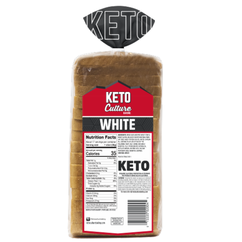 Keto Culture Baking® White Bread Perspective: back
