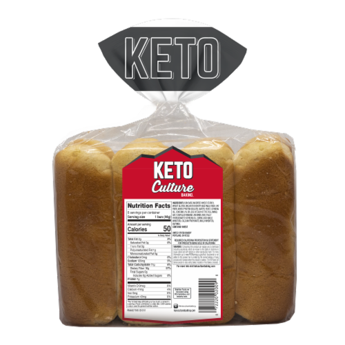 Keto Culture Hot Dog Buns Perspective: back