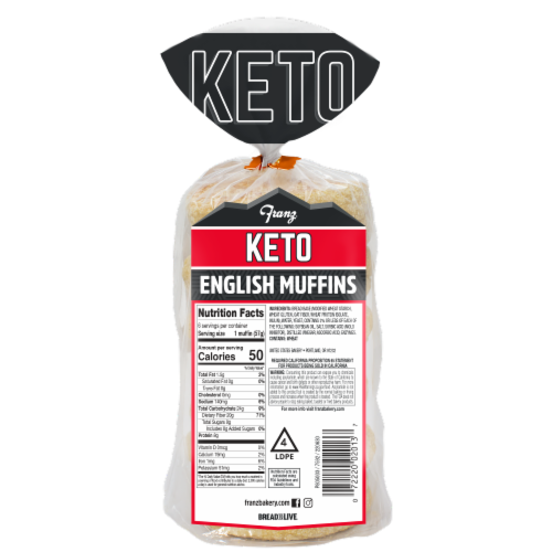 Franz® Keto English Muffins Perspective: back