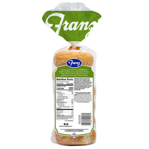 Franz® New York Bagel Boys® Sweet Onion Premium Bagels Perspective: back