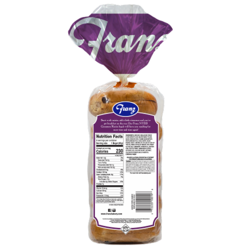 Franz® Cinnamon Raisin Premium Bagels Perspective: back