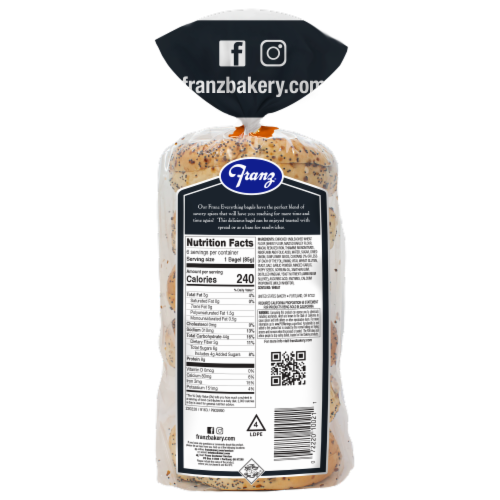 Franz® Everything Premium Bagels Perspective: back