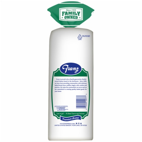 Franz® Homestyle Split Top White Bread Perspective: back