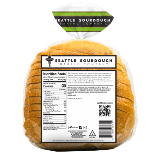 Seattle Sourdough Baking Co. Waterfront Sourdough Bread Perspective: back